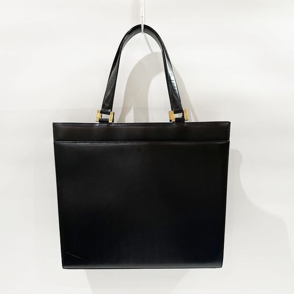 Saint Laurent Square Yves Logo  Bag Plate Tote - Picture 1 of 14